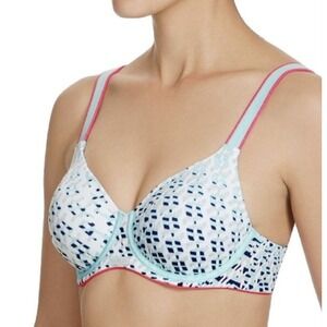 Berlei High Performance Smooth Underwire Sports Bra Digital Wave Blue Pink 36D